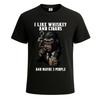 I Like Whiskey and Cigars and Maybe 3 People Tshirt for Mens Novelty Tee Top