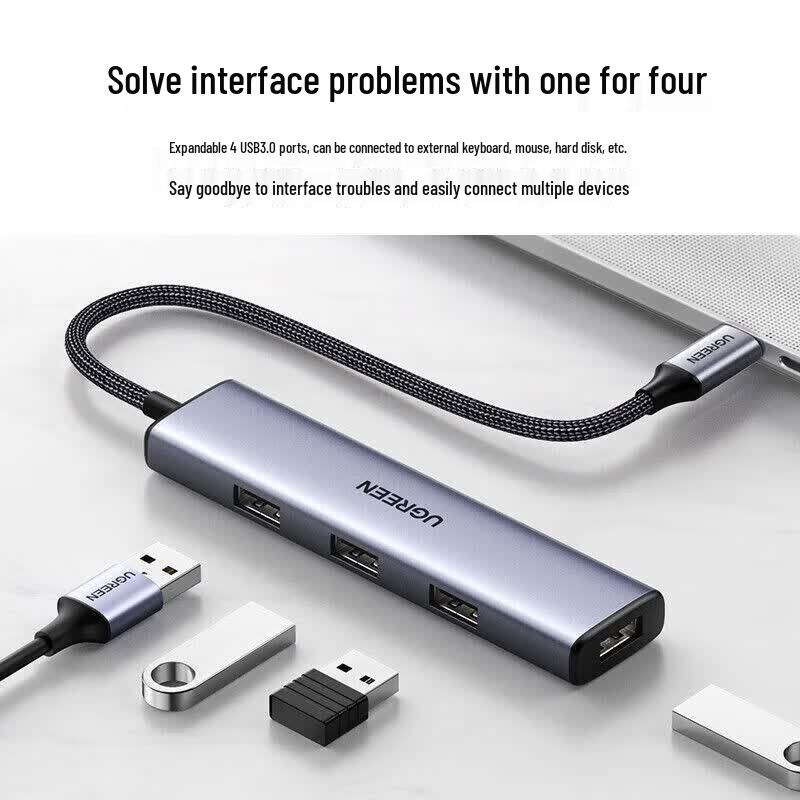 UGREEN 5-in-1 Multifunction USB-C Hub CN plug (adapter included)
