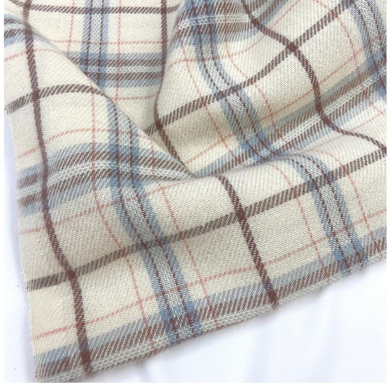 Scarf Women's Imitation Cashmere Plaid Autumn and Winter New Warm Contrasting Color Scarf Fringed Long Shawl