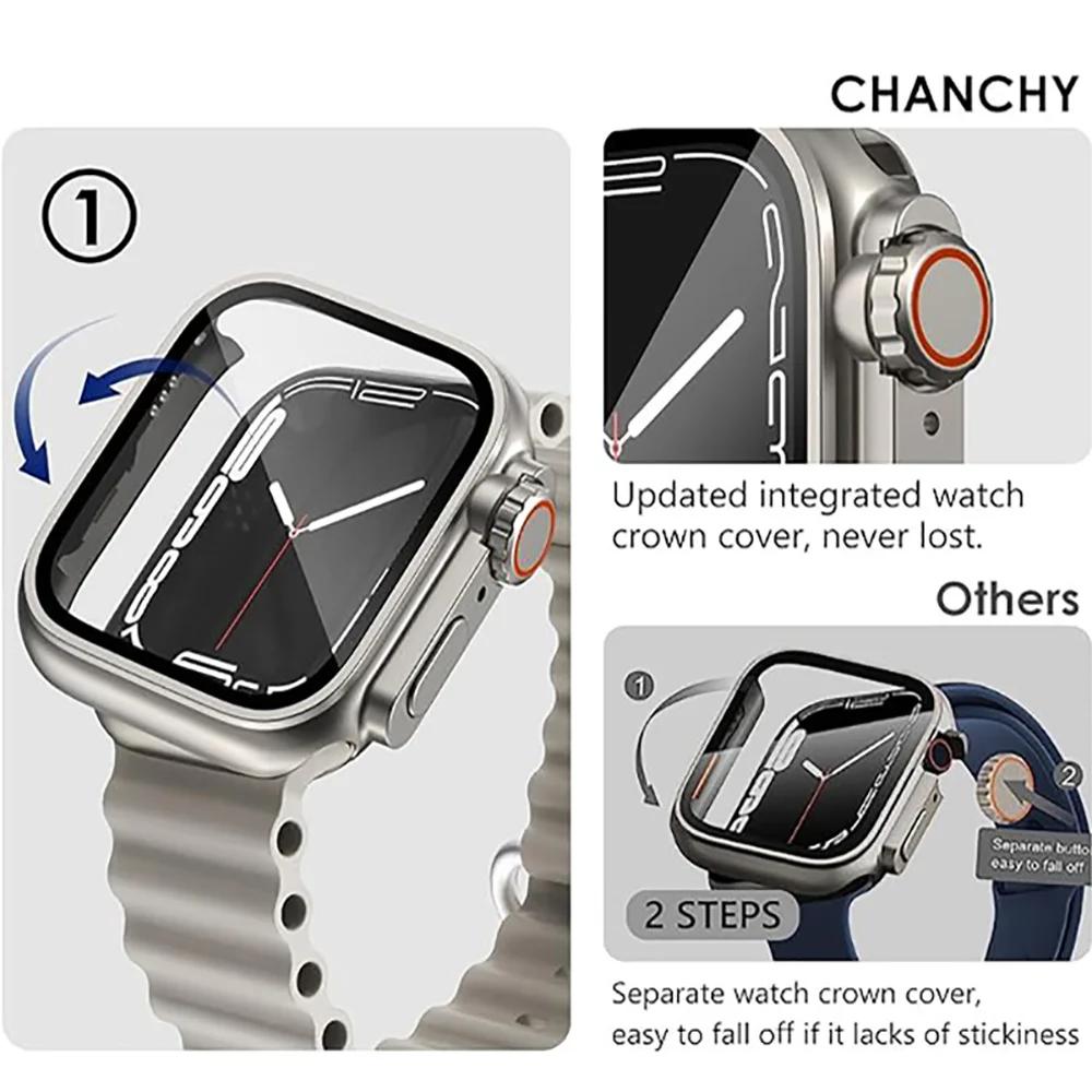 Coque Protection Écran pour Apple Watch Cover 46mm 42mm 45mm 44mm 41mm 40mm Pare-chocs Protecteur Dur en PC pour Iwatch 11 10 9 8 7 6 5 SE