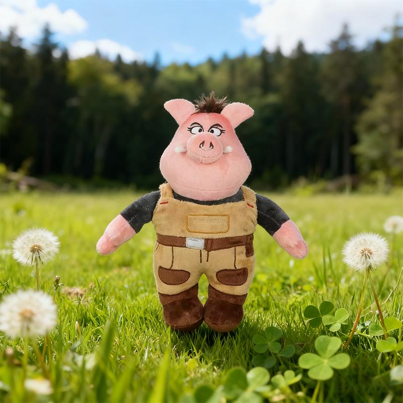 28cm Neues Cartoon-Animationsfilm-Plüschtier Die Gangster 2 Doom Film-Merchandise Niedliches Tier-Schwein-Puppe Anime-Fans Kindergeburtstagsgeschenk 28cm yellow