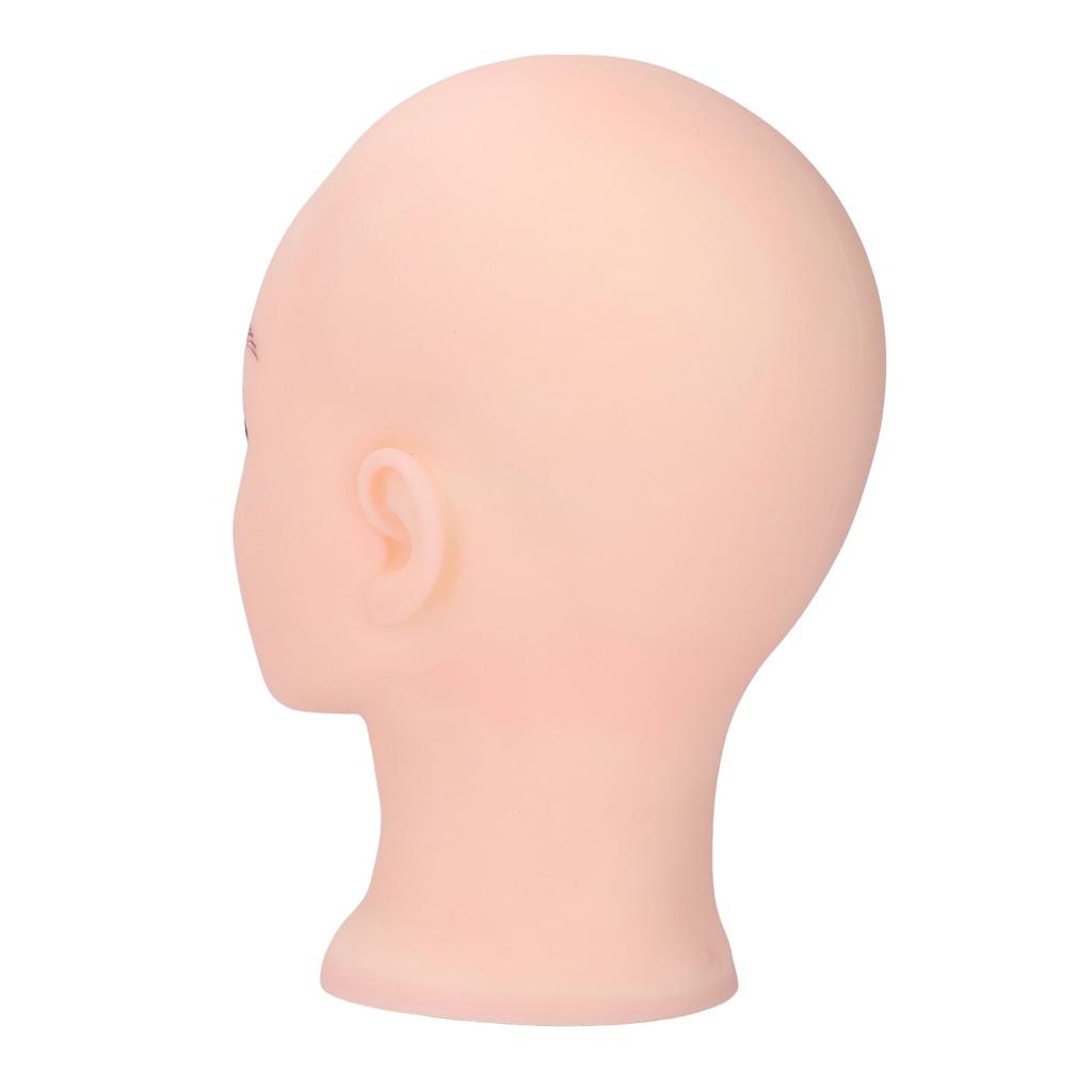 PVC Bald Mannequin Head with Makeup Wig Hat Display Model Head Mannequin Head for Practicing Massage Hairdressing Displaying Wigs