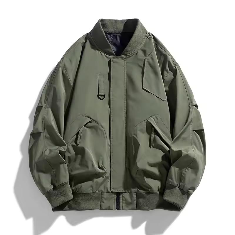 Men's Plus-Size Workwear Jacket for Spring and Fall: Casual Jacket for Young Men