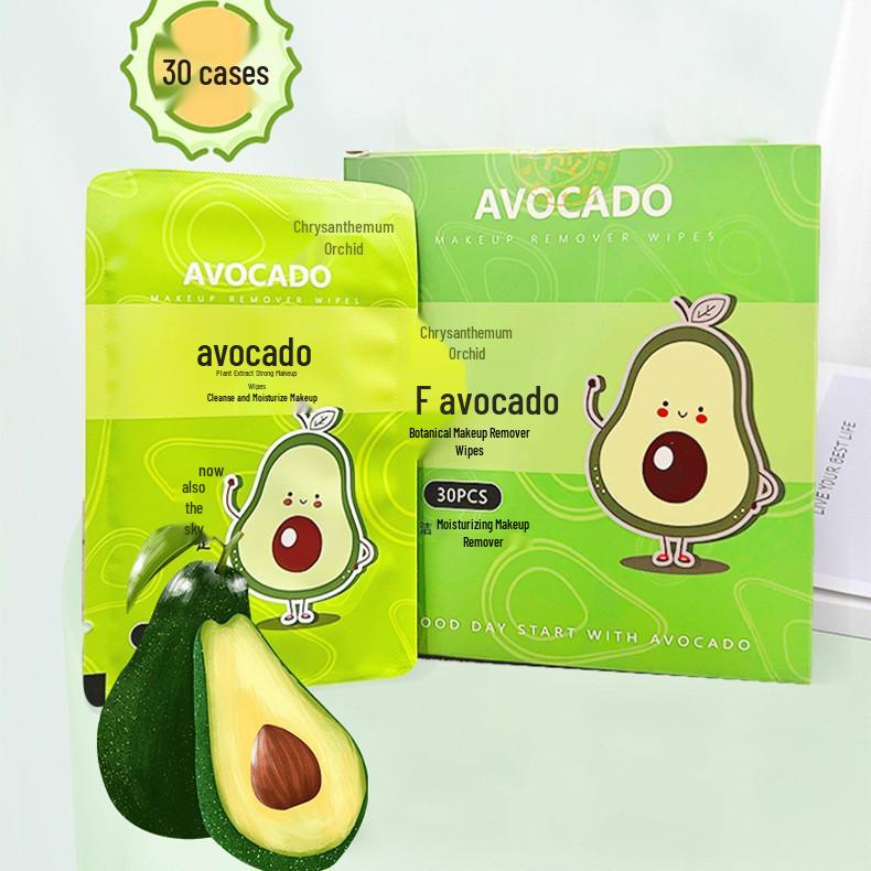 Avocado Extract Non-Irritating Makeup Remover Wipes - Deep Cleansing, Individually Packaged, Universal, Disposable