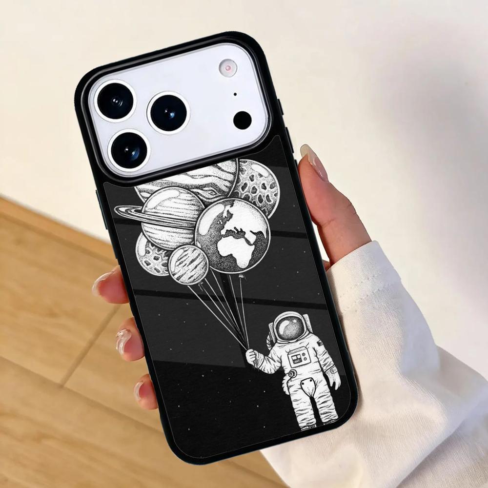 Astronaut Space Alien Mobile Phone Case for IPhone 17 AIR 16pro Max 15 14 13 12 11 Bumper Cover