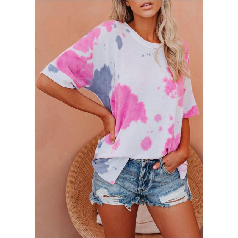 

Женская футболка с 3d красочным принтом, футболки Y2k, повседневная футболка с короткими рукавами, летние футболки большого размера, женская одежда 5XL