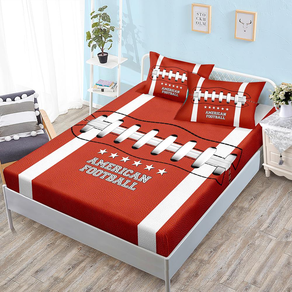 Three-Piece Mattress, Mattress Cover, Basketball, Baseball, Sports Decoration, Mattress Protective Cover.
