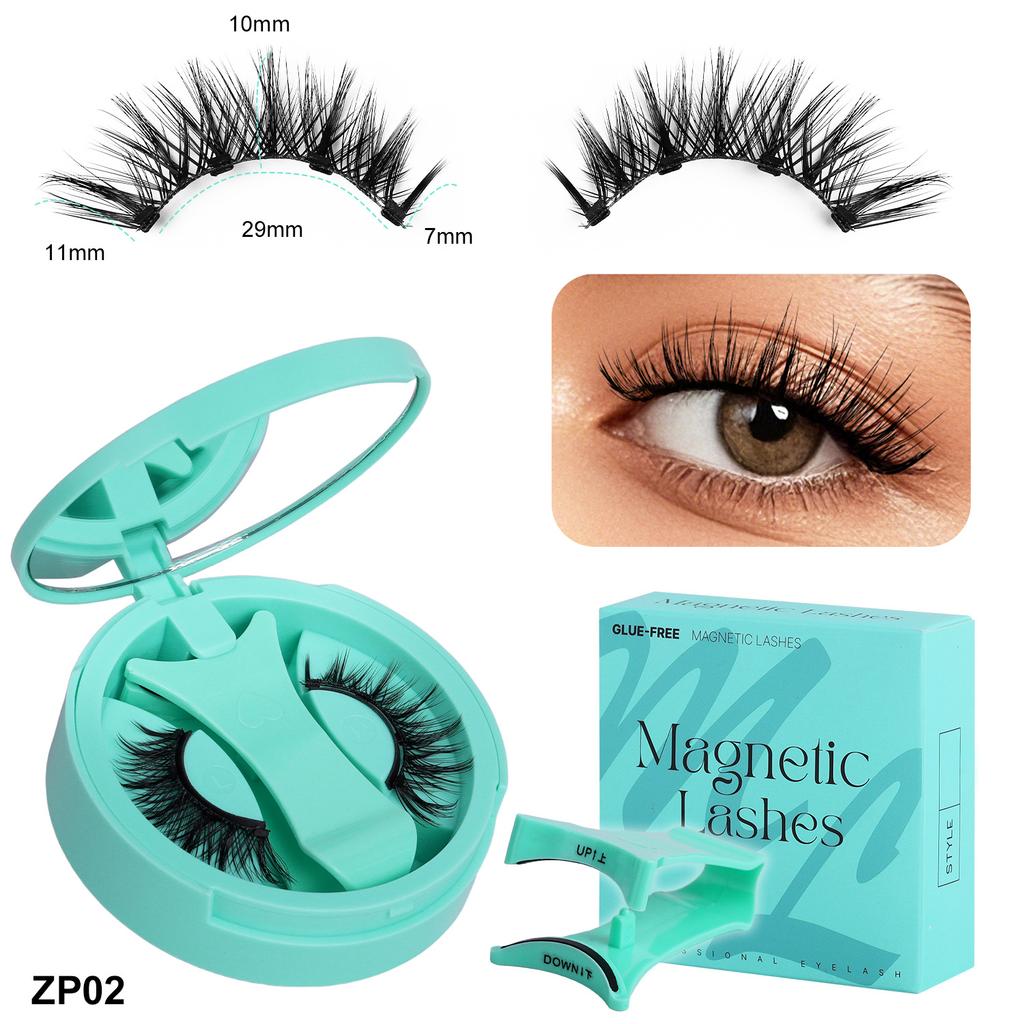2 Pairs Magnetic Eyelashes - Premium Box Set with Carrying Case