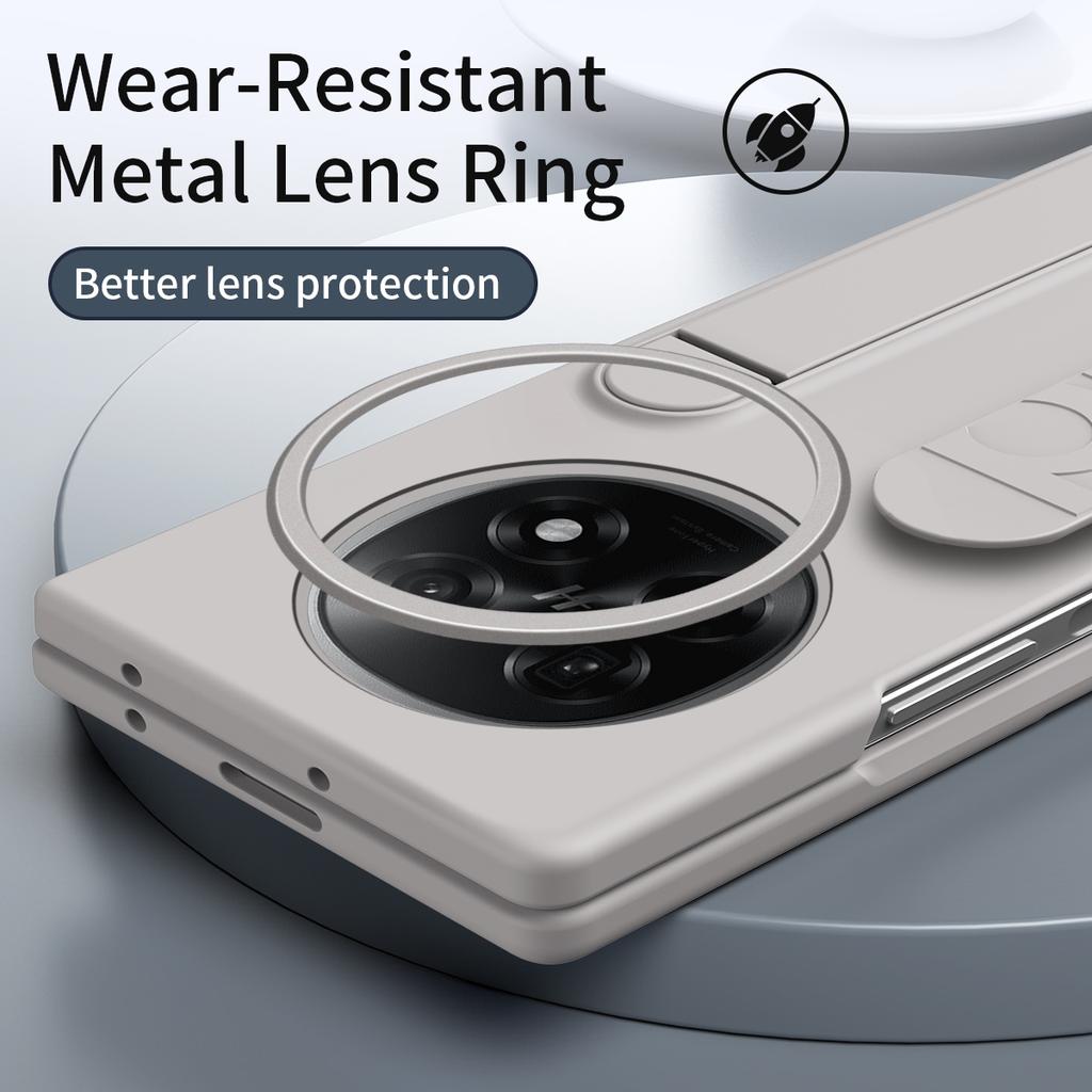 For Oppo Find N5 5G Phone Case Kickstand Wristband PC Silicone Mobile Cover