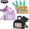 Genuine Crossbody Square Bag Series Black Wide-eyed Monster Large-capacity Doll Trend Bag Pain Bag Girl Birthday Gift