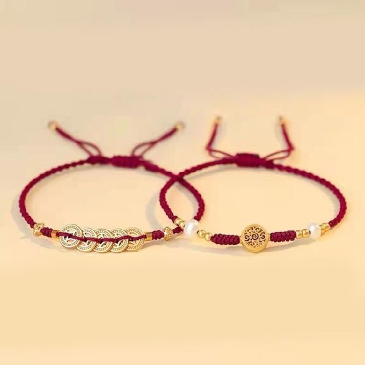Symbolisches rotes Seil Armband Rotes Band Glücksarmbänder Einzigartiges Armband Geeignet für Vermögensaufbau und Segen