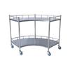 Stainless Steel Arc-Shaped Medical Instrument Cart