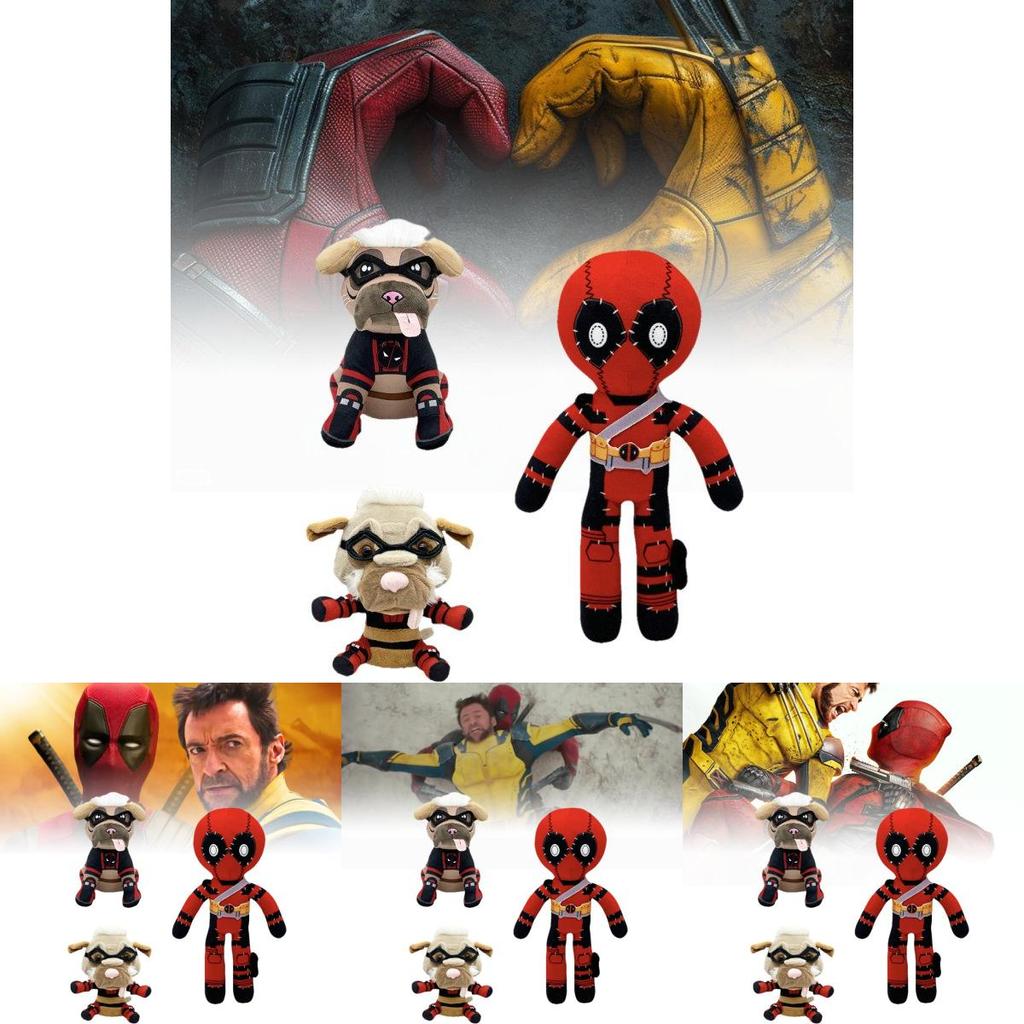 Cute Adorable Deadpool Wolverine Plush Toy Figurines For Kids Collectors