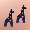 ARTIBETTER 2pcs Giraffe Shaped Nonskid Metal Cute Cartoon Design for Books Magazines Organizer for Home Office Classroom and Library Black