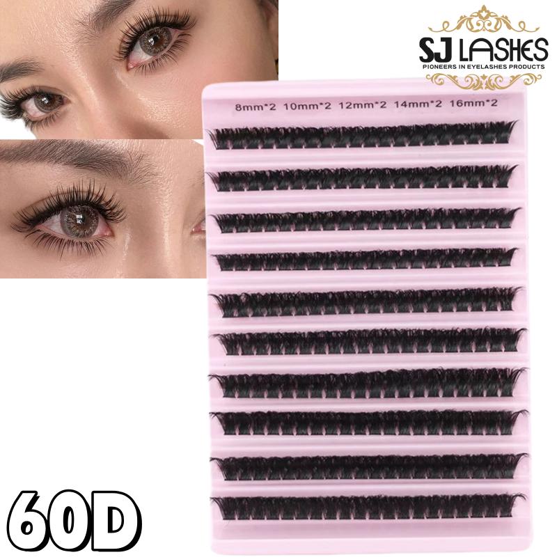 Hot-Selling DIY Segment Lashes Kit 3D 40D Lashes Kit Cluster Lash Kit Factory Price Cluster lashes book&pink box чёрный