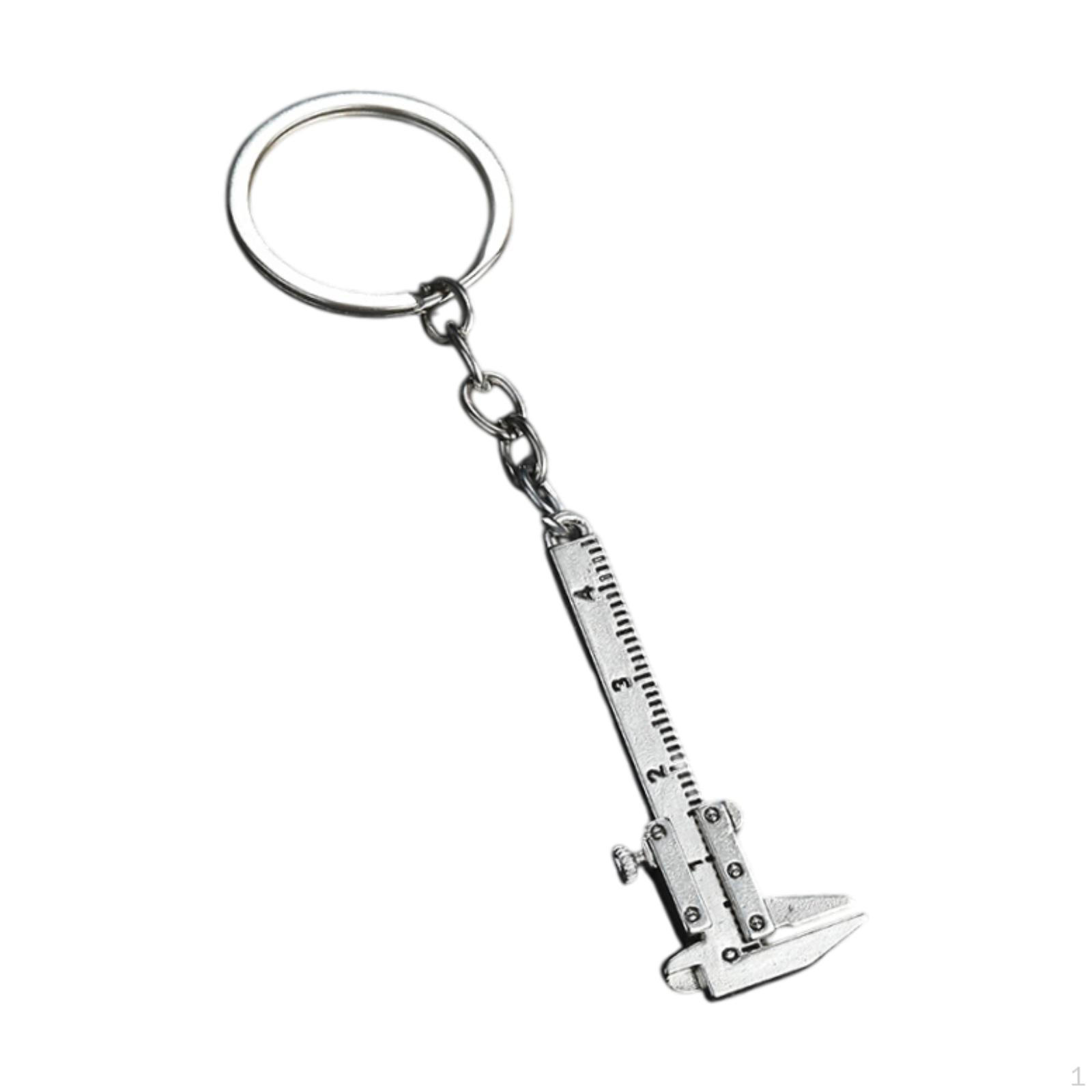 Компактный металлический штангенциркуль Брелок, Автомобильный аксессуар Инструмент Подвеска, Карманный измерительный прибор для white