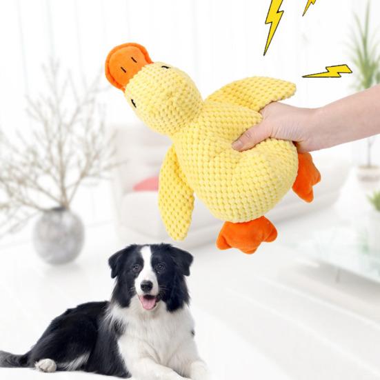Peluş Ördek Köpek Oyuncağı Cıyak Cıyak Büyük Sarı Ördek Köpek Çiğneme Oyuncağı Dolgulu Ördek Köpekler Yavru Köpekler İçin Sarılma Oyuncağı Diş Çıkarma İnteraktif Çekme Oyunu