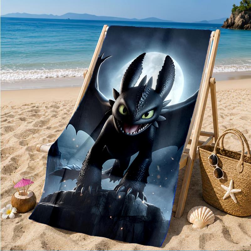 Dragon Taming Beach Towel, Super Soft Microfiber, Perfect Gift for Her/Him, Birthday, for Pool, Beach, Travel, Decor Beach Party