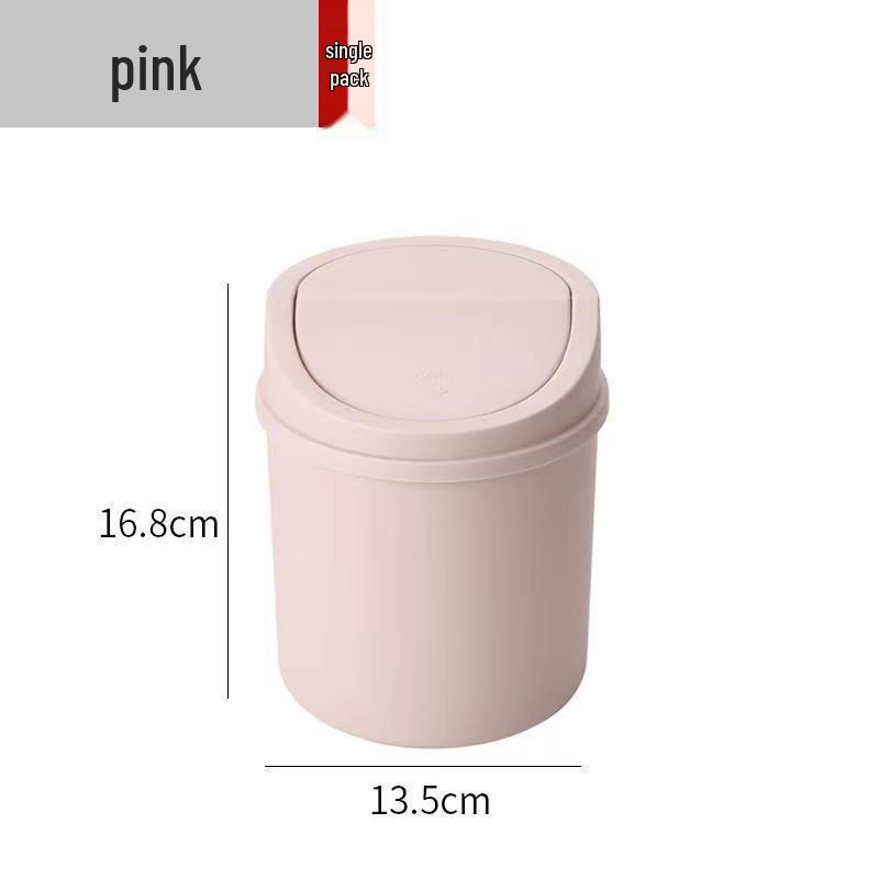 Mini Desktop Flip-Top Trash Can – Cute Dormitory, Student, Bedside, or Living Room Storage Bucket
