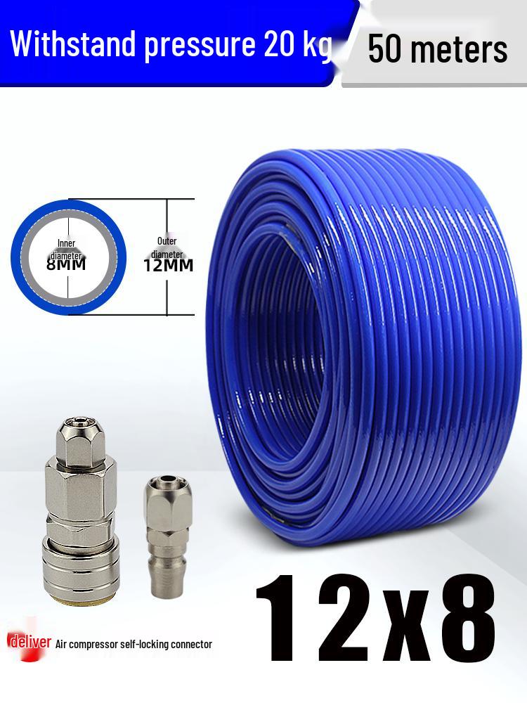 High-Pressure Explosion-Proof PU Air Hose: 8/10/12/16mm Sizes for Air Compressor, Duster, and Pump Applications.