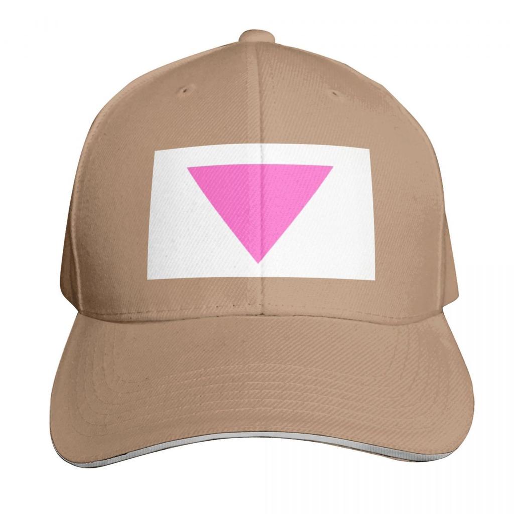 Pink triangle Baseball Cap Winter hat Unisexs big size hat Golf Cap Sunscreen Womens Unisexs