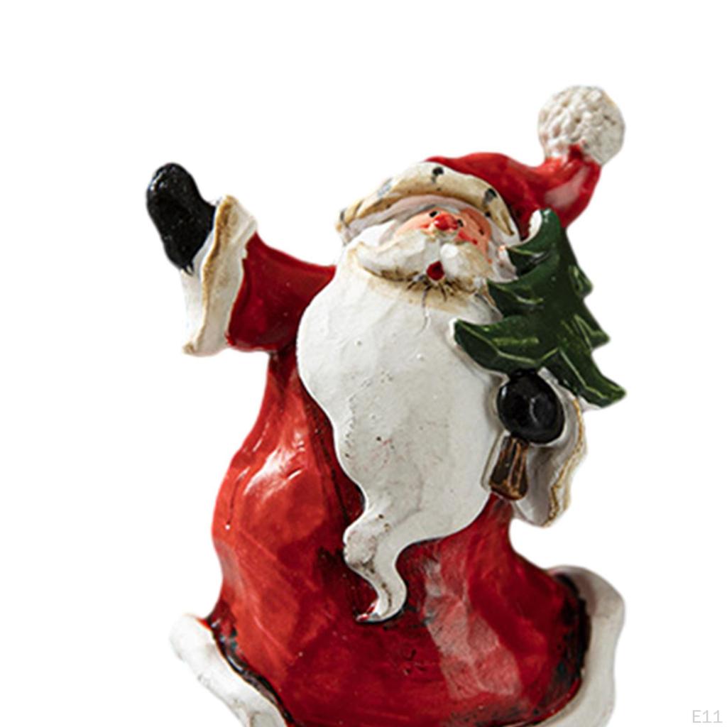 Festive Resin Santa Statue - Mini Christmas Figurines for Home Decor and Gift Giving