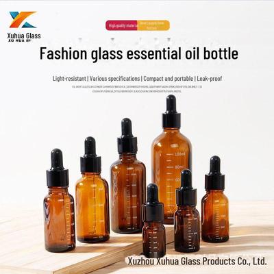 Flacone in Vetro Ambrato per Olio Essenziale: A prova di luce, graduato, portatile per essenza, acqua, lozione e cosmetici.