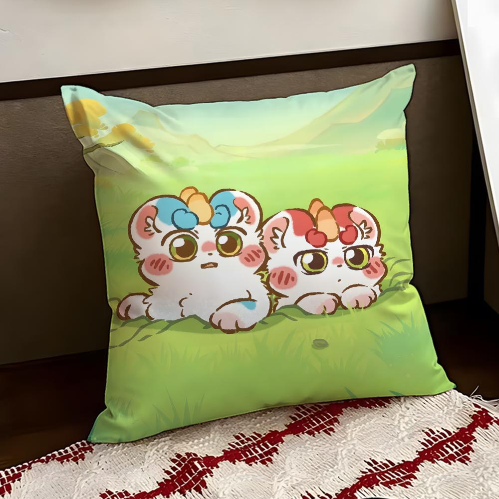 Cute You Shou Yan Cushion Cover Reversible Soft Durable Pillow Cover Home  Car MultiScene Use for Daily Comfort