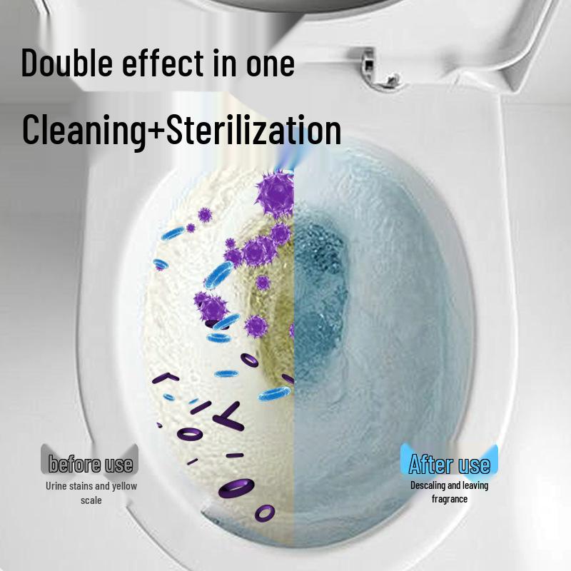 Disposable Dual-Action Toilet Bowl Cleaner: Deodorizes, De-scales, and Eliminates Odors