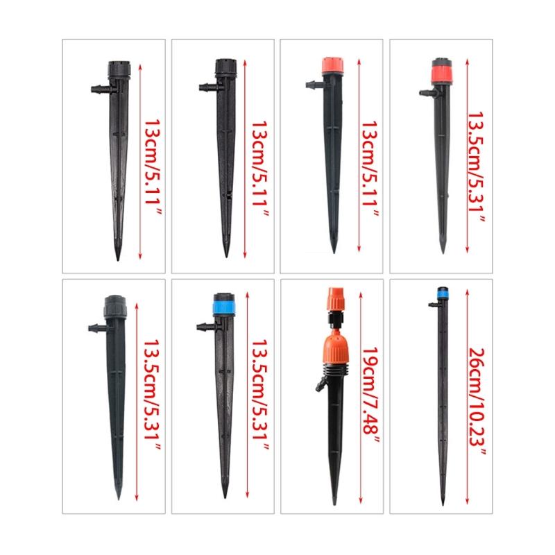 100Pieces Drip Emitters for Drip Irrigation Tubing Adjustable 360 Degree Drippers Arrow Stake Garden Irrigation Drippers