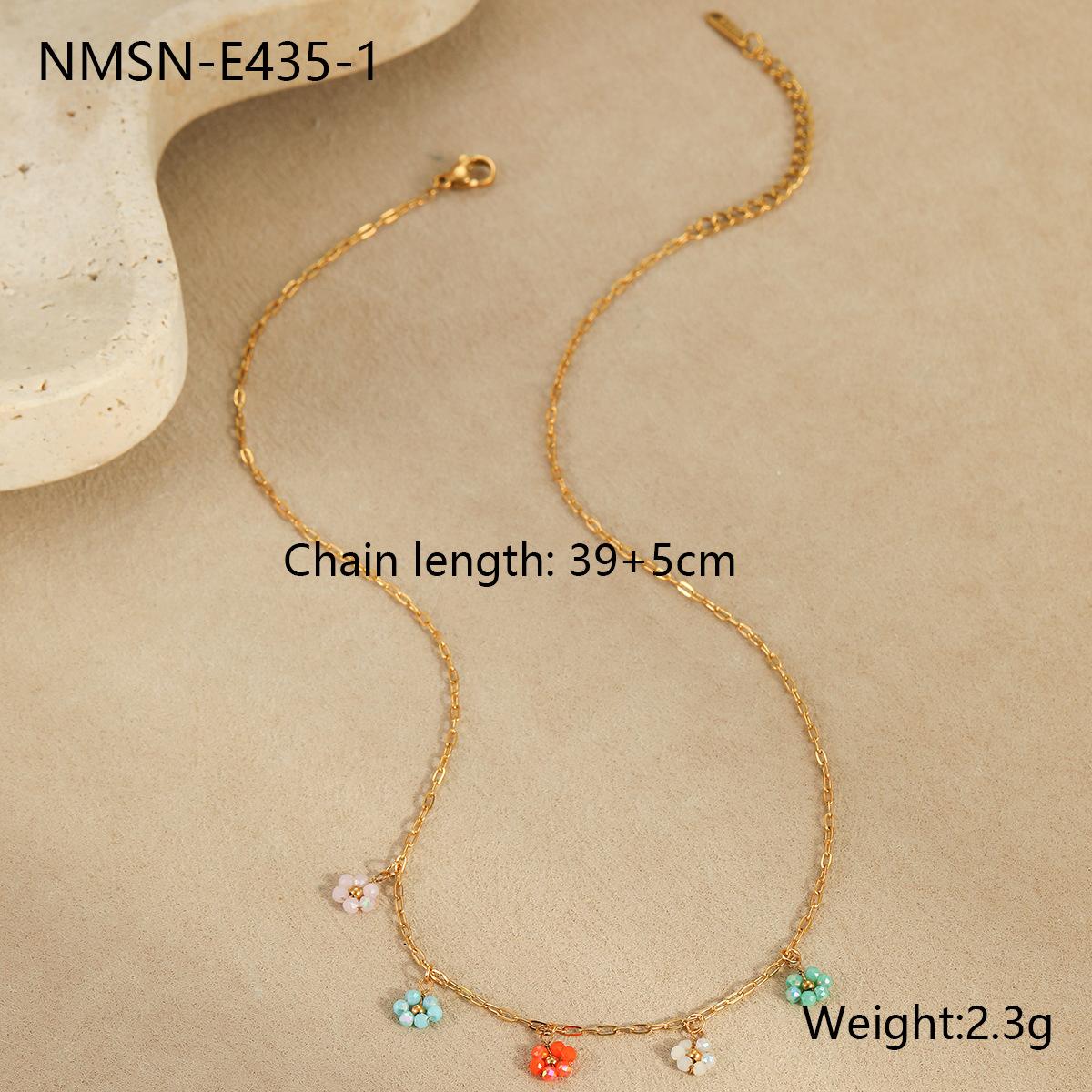 GEMCHIC Women s Bohemian Handmade Beaded Flower Necklace Set Summer Beach Vacation Fashion Jewelry