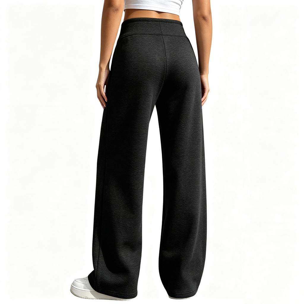 Women's Casual High Waist Wide Leg Stretchy Sweatpants with Pockets for Workout and