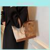 Trendy Black And Coffee Pu Tote Bag Stylish Shoulder Bag For Women With Large Capacity