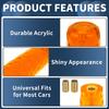 INFINAUTO Car Shift Knob 15cm Universal Automatic and Manual Car Gear Shift Knob with 2 Adapters Acrylic Orange 1 Set