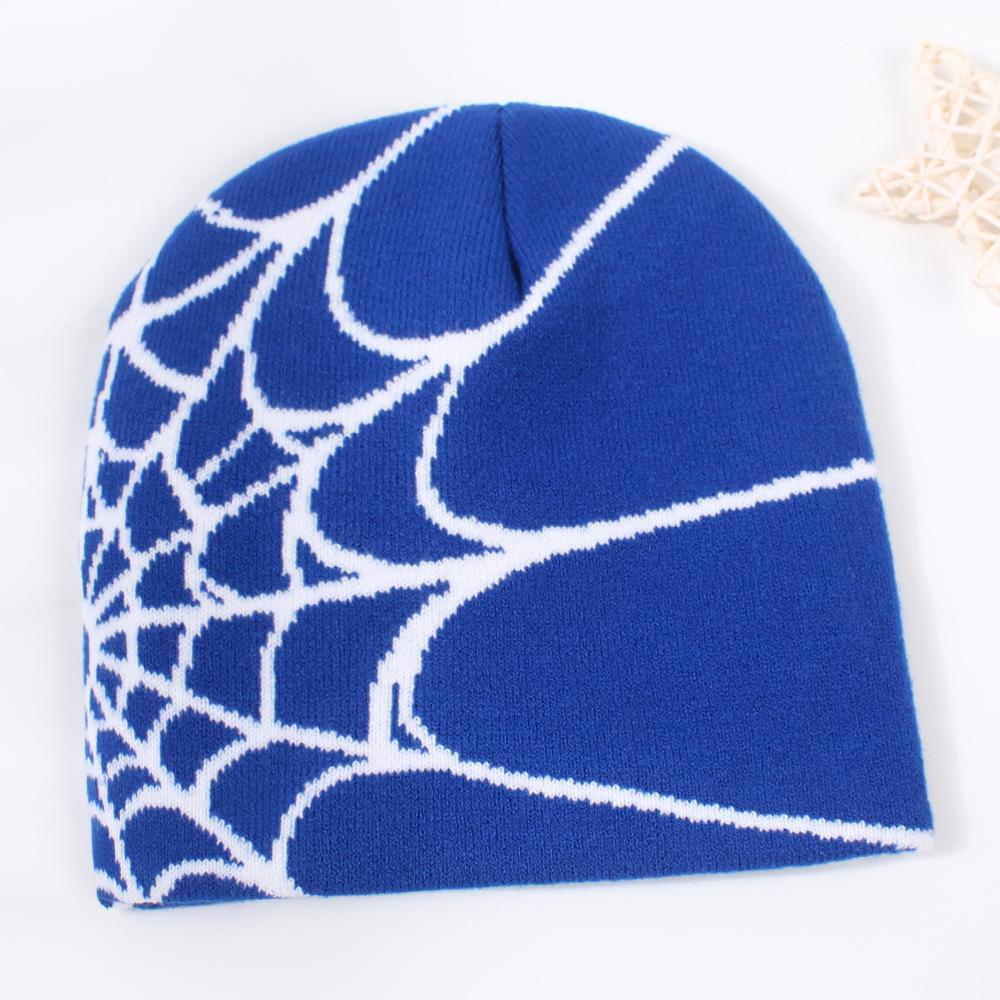 Versatile Style Hat Cool Spider Web Mens And Womens Warm Knitted Hatsbeanie