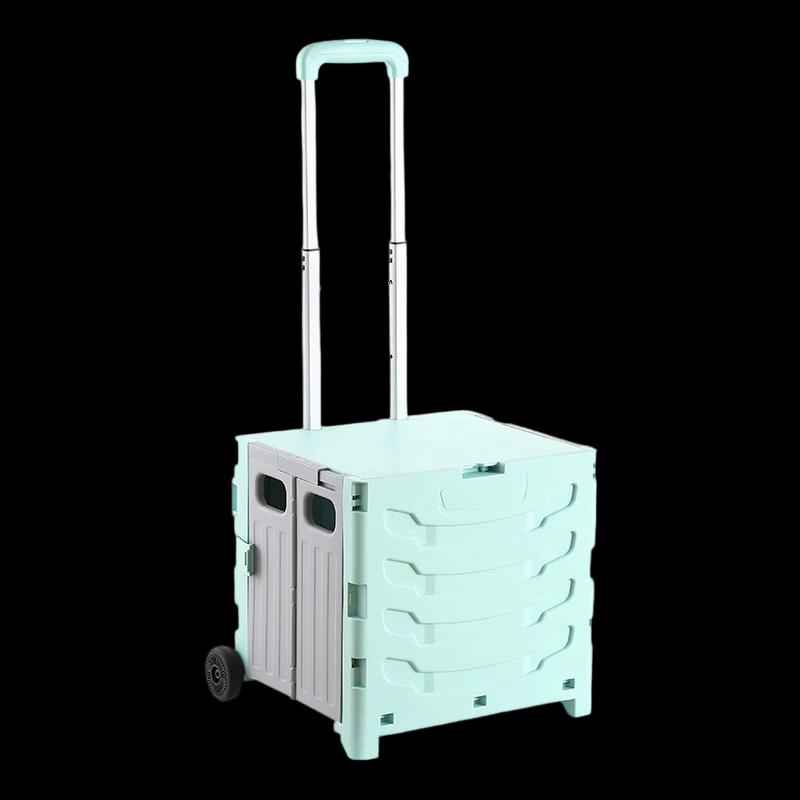 Quyoubang Outdoor Foldable Aluminum Storage Box with Wheels
