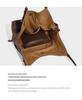 Women's 2025 Autumn Retro Korean Style Frosted Texture Shoulder Tote Bag