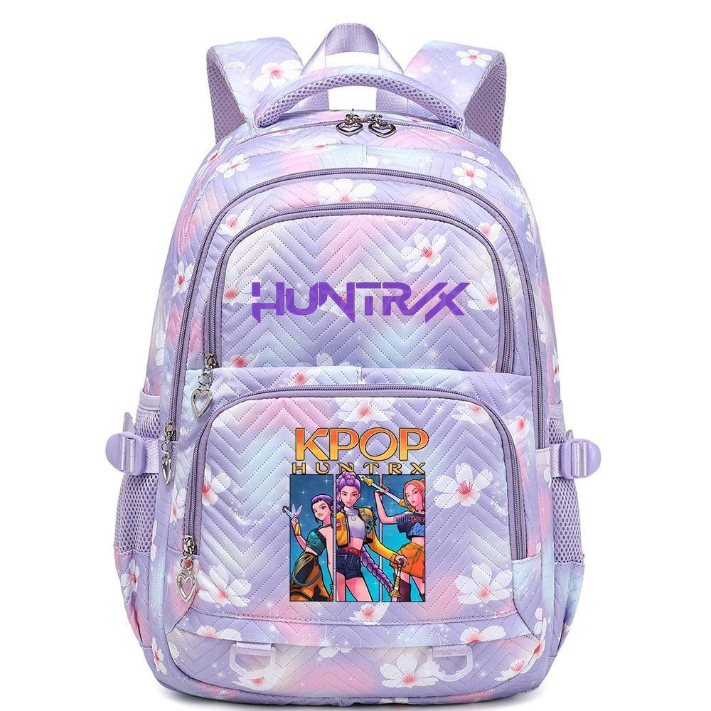 Kids Girls Kpop Hunters Rumi Zoey Printed Backpack Student School Waterproof Big Bag