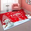 Santa Claus Pattern Carpet Modern Style Living Room Large -Scale Decorative CushionYear 'S Bedroom Festive Bedside Carpet
