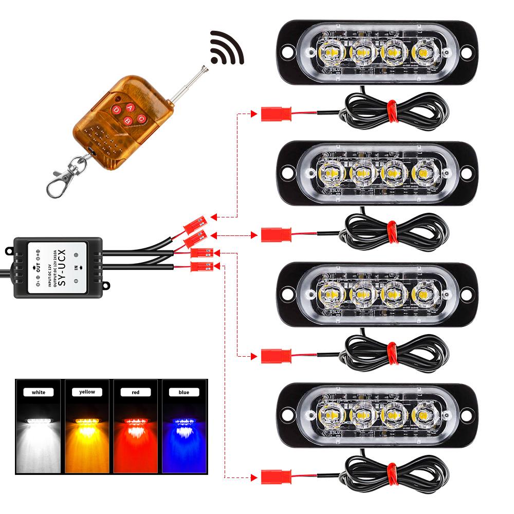 1x 6 LED Car Truck Dash Strobe Flash Light Emergency Warning Light Red Blue. 1x 6 LED Car Truck Dash Strobe Flash Light Emergency Warning Light Red Blue.