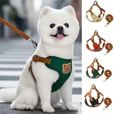 Pet Dog Leash Set Small Medium Dog Vest Breathable Puppy Chest Strap French  Chihuahua Pet