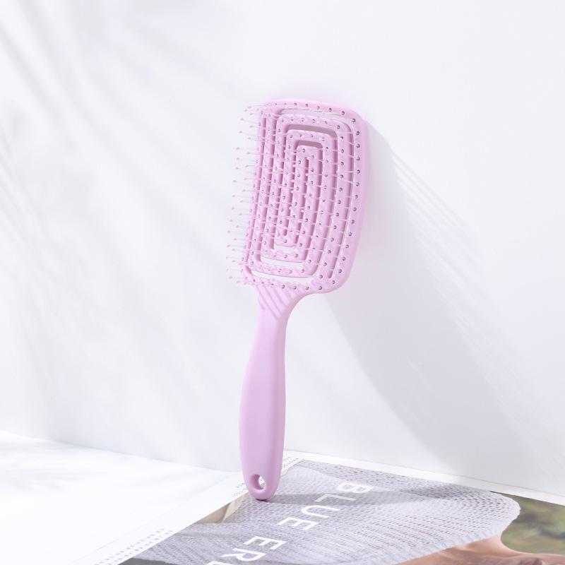 

Women s Fluffy Ribbed Hair Comb for Styling, Curling, and Massage - Ideal for Long, Straight Hair; Suitable for Wet or Dry Use