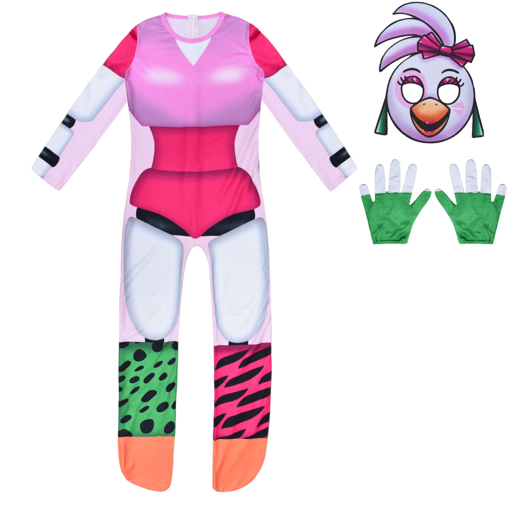 Déguisement d'Halloween Fantaisie pour Enfants Combinaison Five Nights At Freddyed Cosplay Fnaf Freddyed Anime Cadeau de Noël pour Enfant 120 (5-6Y)
