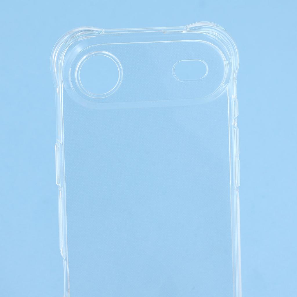 For iPhone 17 Air Case 2.0mm TPU Clear Phone Cover with Tempered Glass Screen Protector