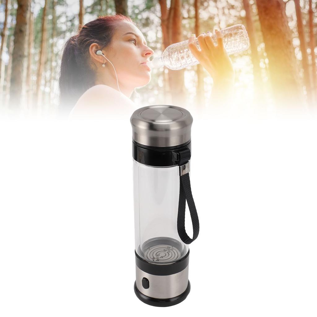 350mL Hydrogen Water Bottle Portable Water Ionizer Hydrogen Rich Ionized Water Generator Cup US Plug