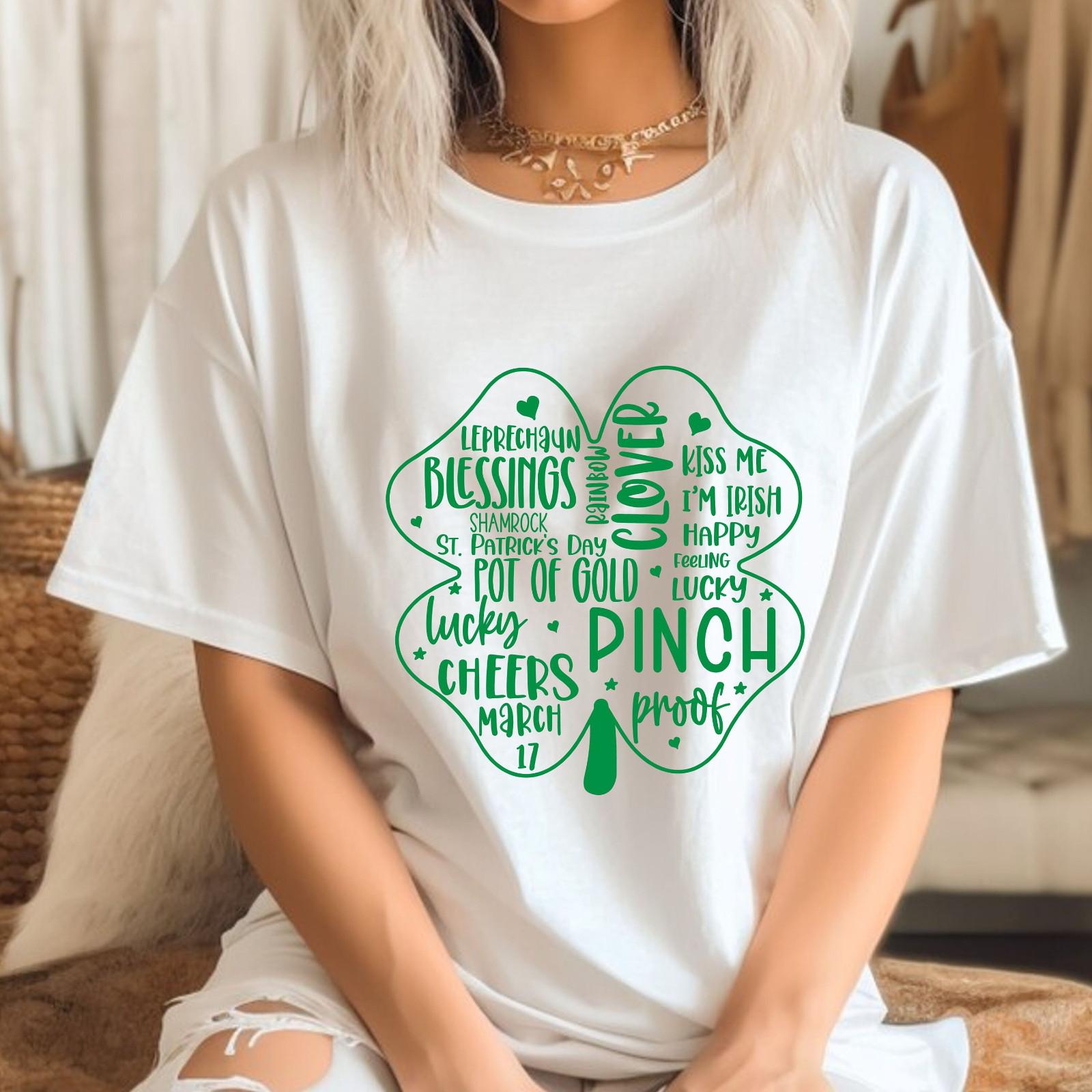 Comfort ColorsR Lucky Shamrock Shirt Clover Shirt St Patricks Day Tee Lucky S