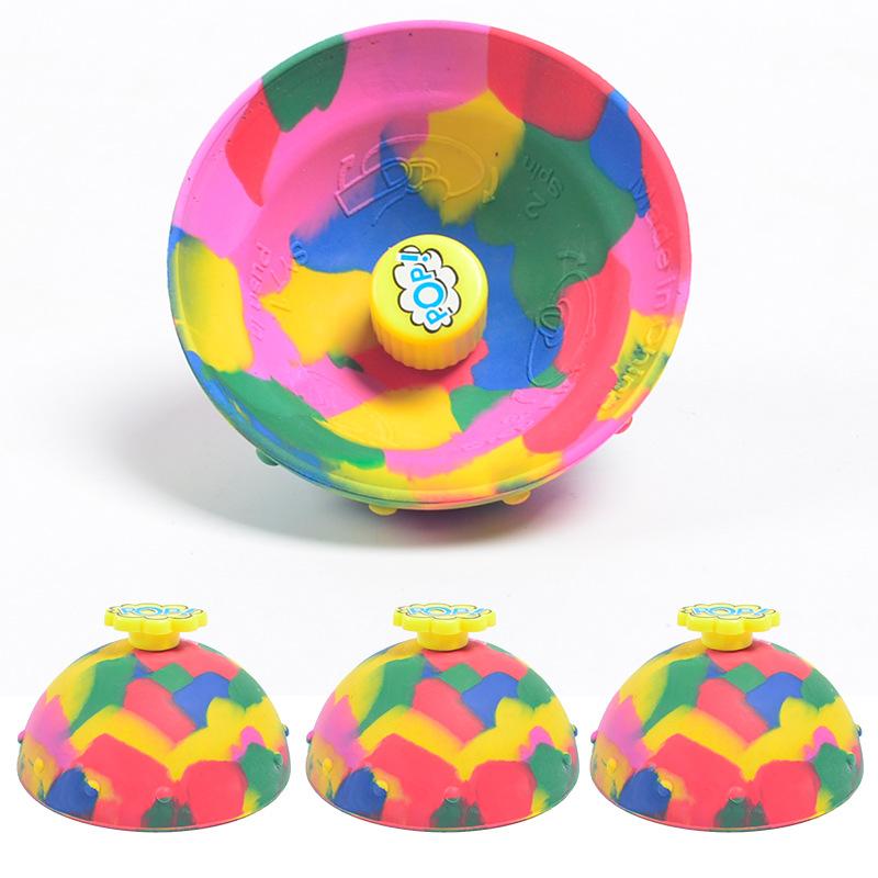 Bounce Bowls Ball Fidget Toy Decompression Spinning Stress Relief Pop Up Toy Outdoor Game Sports Fingertip Toy for Boys Girls