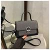 Contrasting color trend fashion small square bag women's 2025 new high-end texture messenger bag niche simple casual shoulder bag