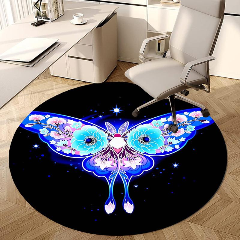 1pc Office Carpet Chair Mats Floral Butterfly Night Sky Perfect for Decorating Office Chairs, Living Rooms, Or Bedrooms