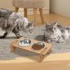 Miski na karmę dla kota Podwyższony podajnik wody dla zwierząt Miski dla psa Podajniki dla kotów Akcesoria dla kociąt Akcesoria do karmienia i pojenia kotów ze stali nierdzewnej